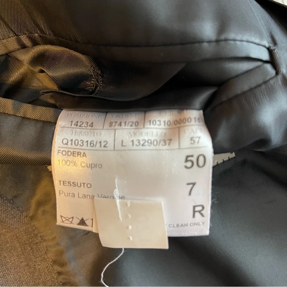 Canali Made In Italy Men Suit Jacket 100% Wool Size 50R *READ*